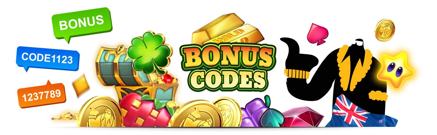 Check our full list of useful casino bonus codes NZ, including the no deposit casino bonus codes. Compare the benefits of each code and start enjoying awesome bonuses.