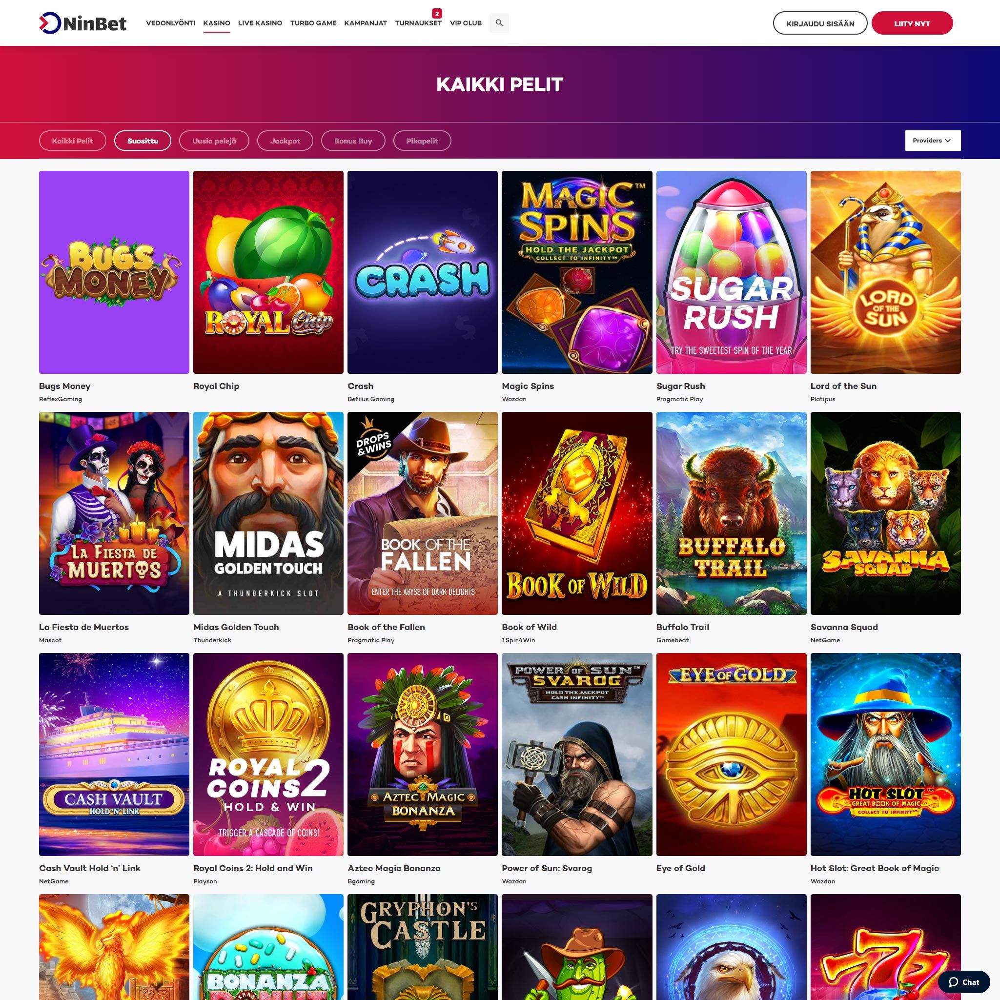 Pelaa netticasino NinBet Casino voittaaksesi oikeaa rahaa – oikean rahan online casino! Vertaa kaikki nettikasinot ja löydä parhaat casinot Suomessa.