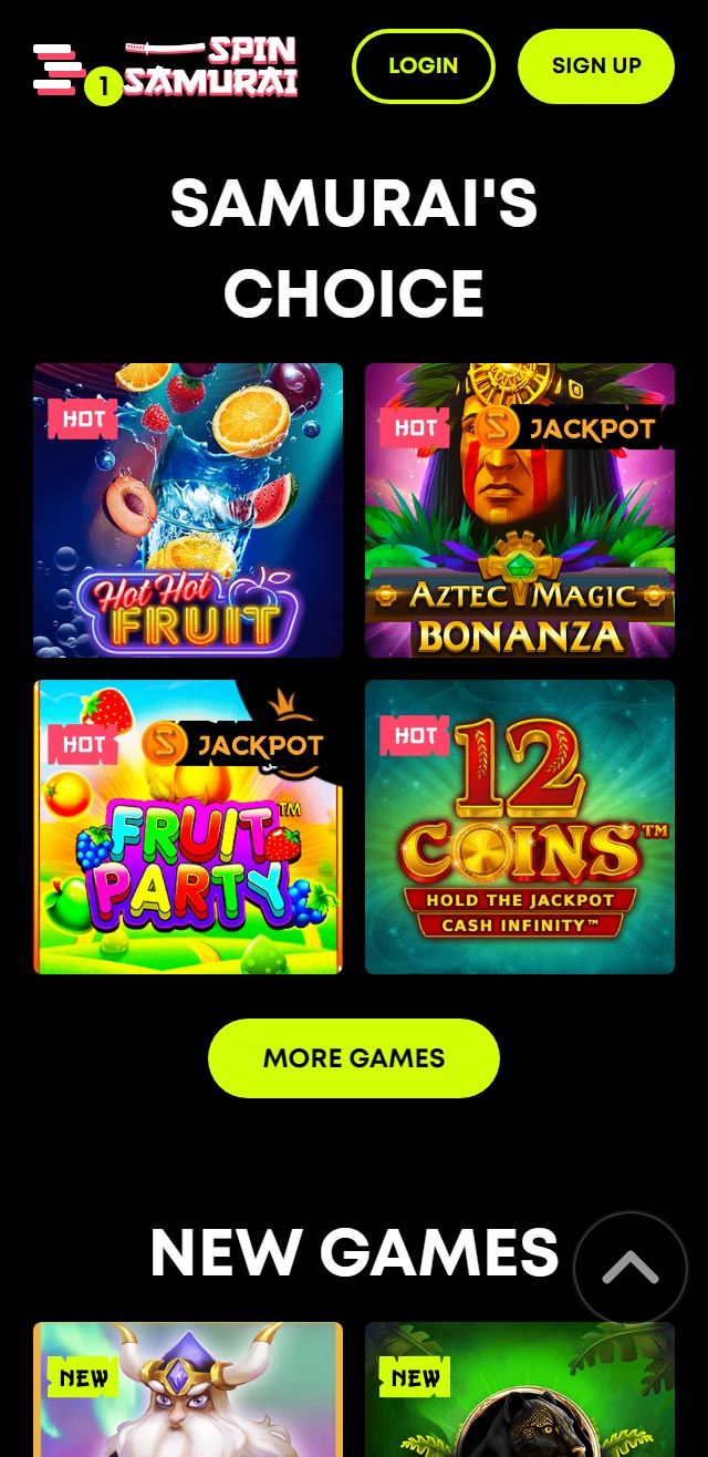 Find Spin Samurai Casino game catalog