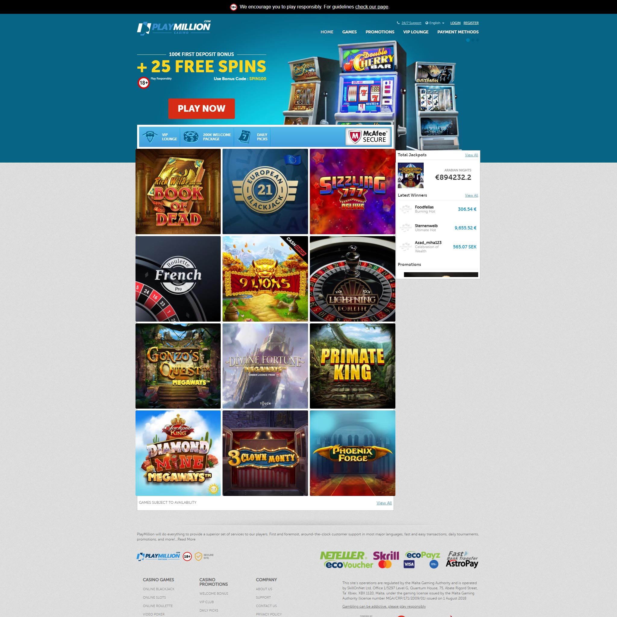 Playmillion CA review by Mr. Gamble