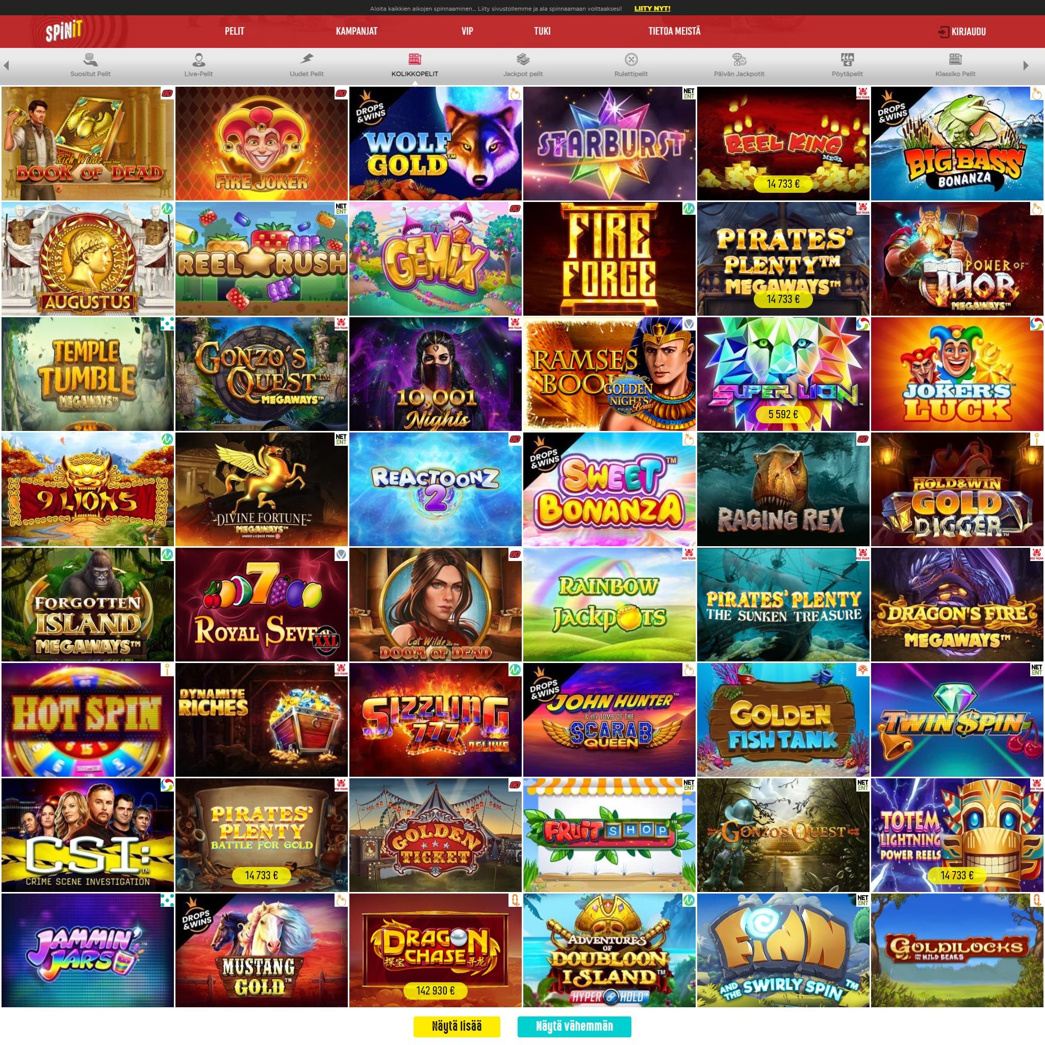 Pelaa netticasino SpinIt Casino voittaaksesi oikeaa rahaa – oikean rahan online casino! Vertaa kaikki nettikasinot ja löydä parhaat casinot Suomessa.