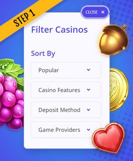 Use filters to search for the best 10 deposit casinos