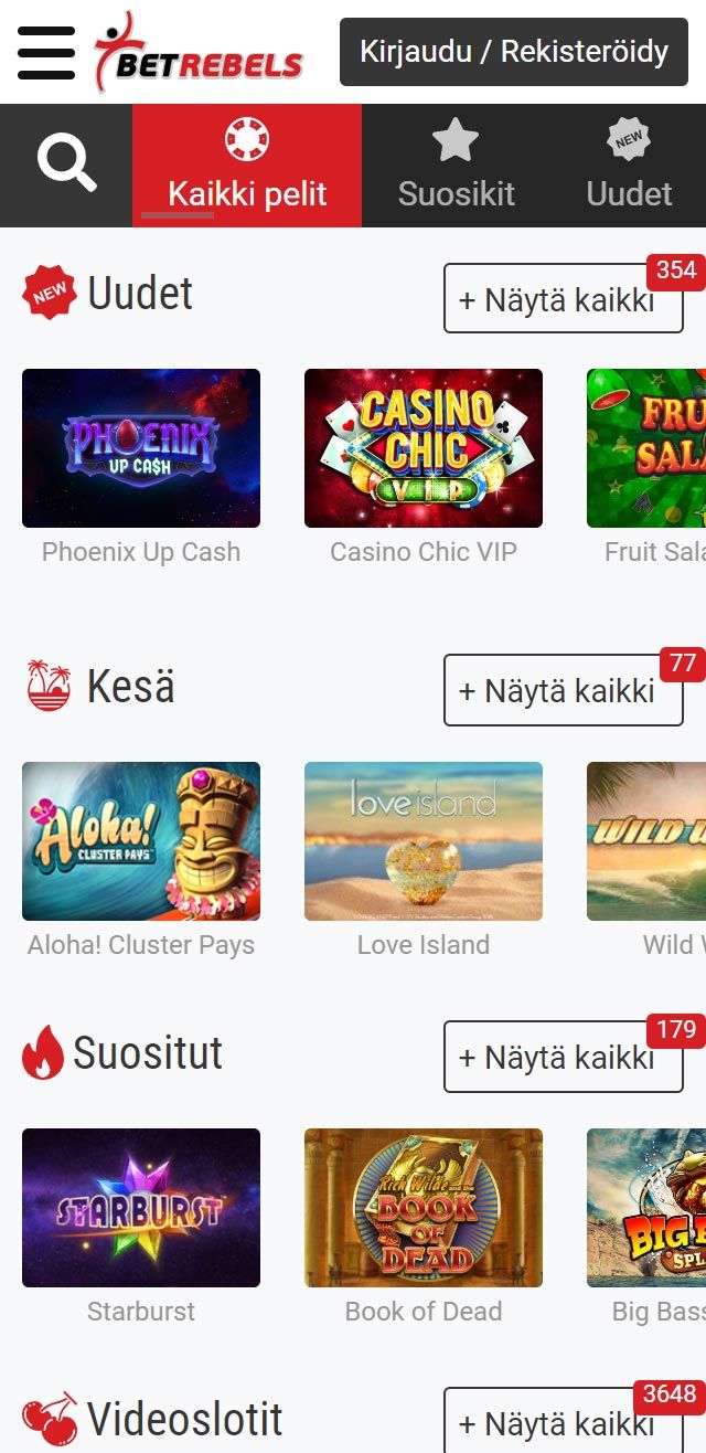 BetRebels Casino arvostelu listaa kaikki bonukset saatavilla sinulle tänään