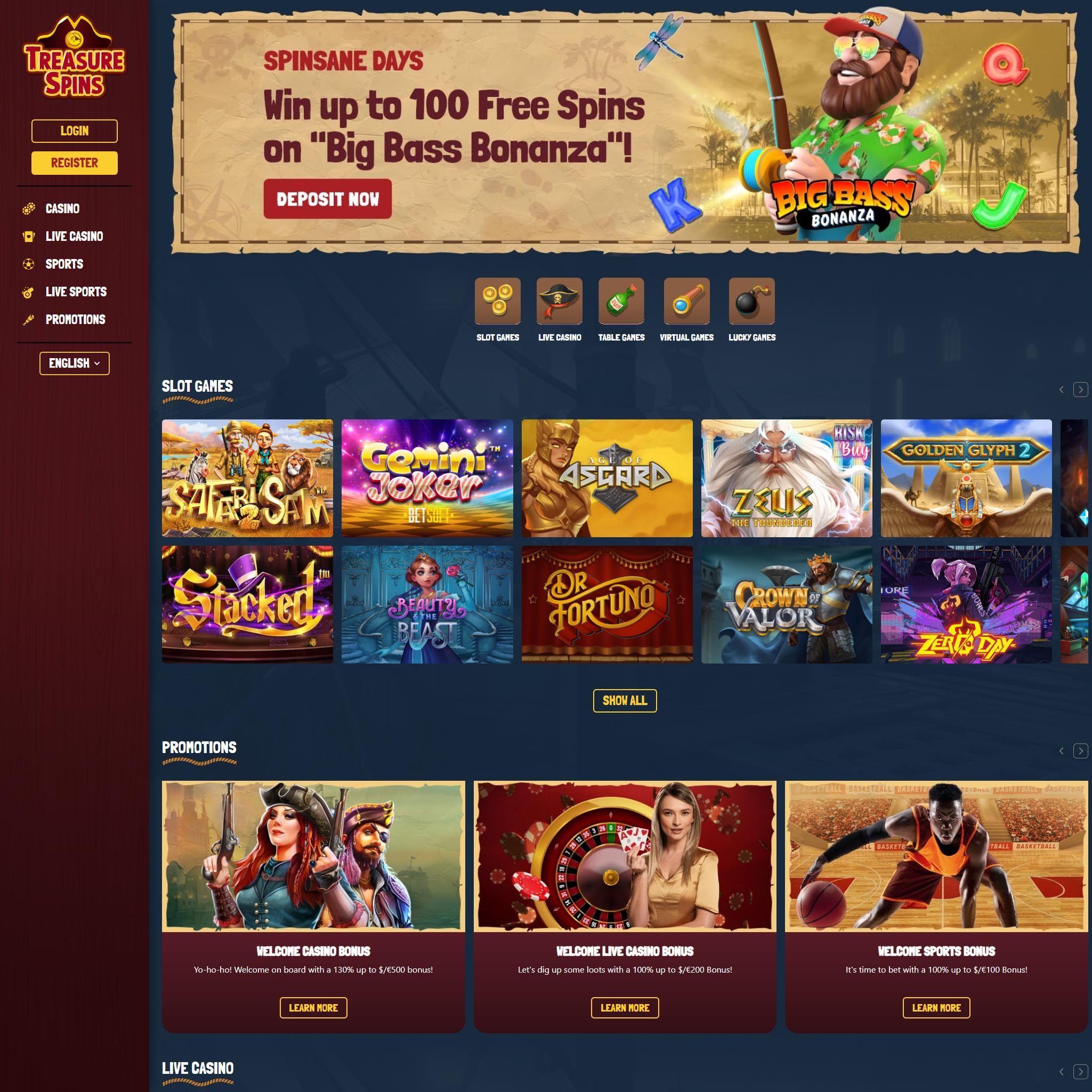 TreasureSpins Casino review