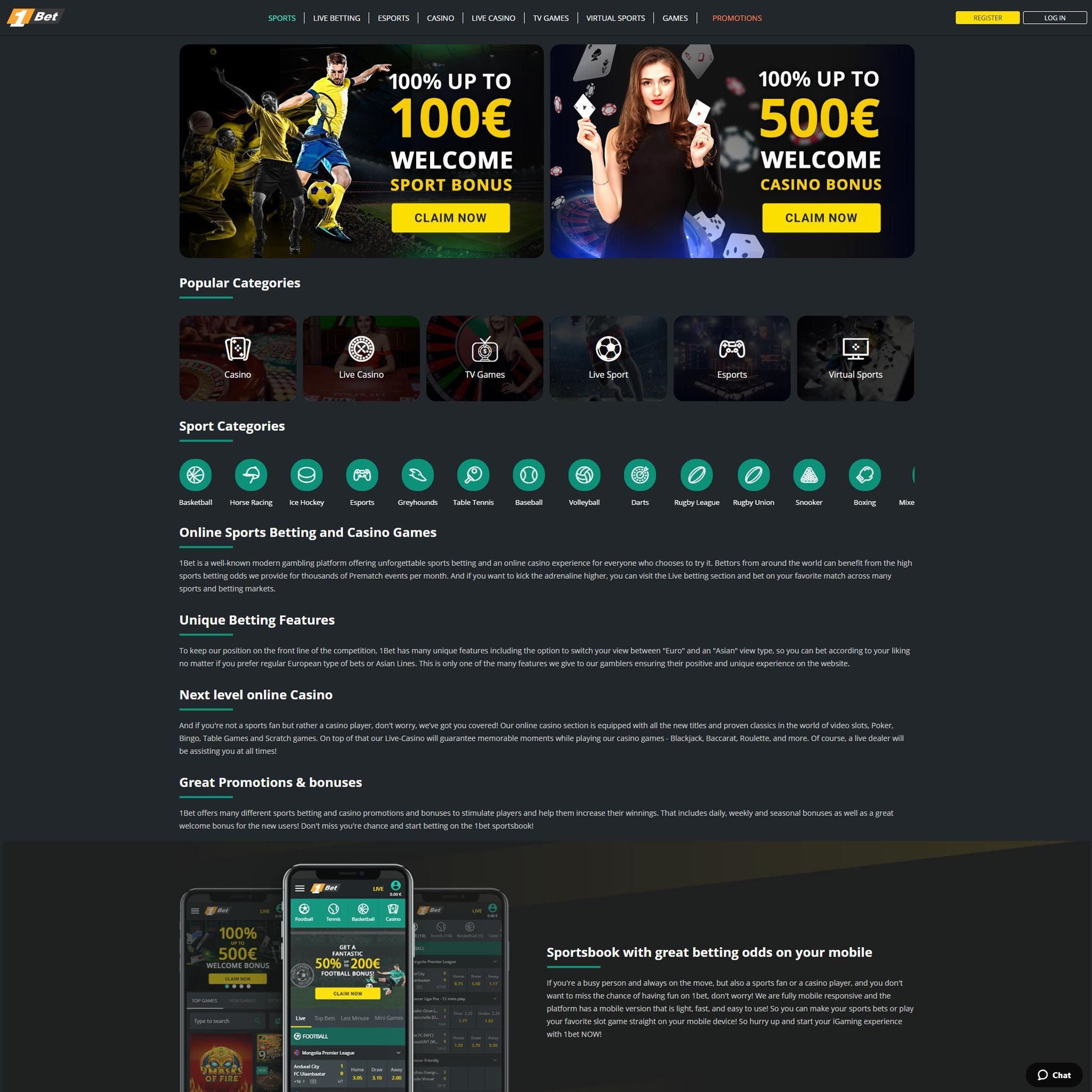 Suomalaiset nettikasinot tarjoavat monia hyötyjä pelaajille. 1BET Casino on suosittelemamme nettikasino, jolle voit lunastaa bonuksia ja muita etuja.