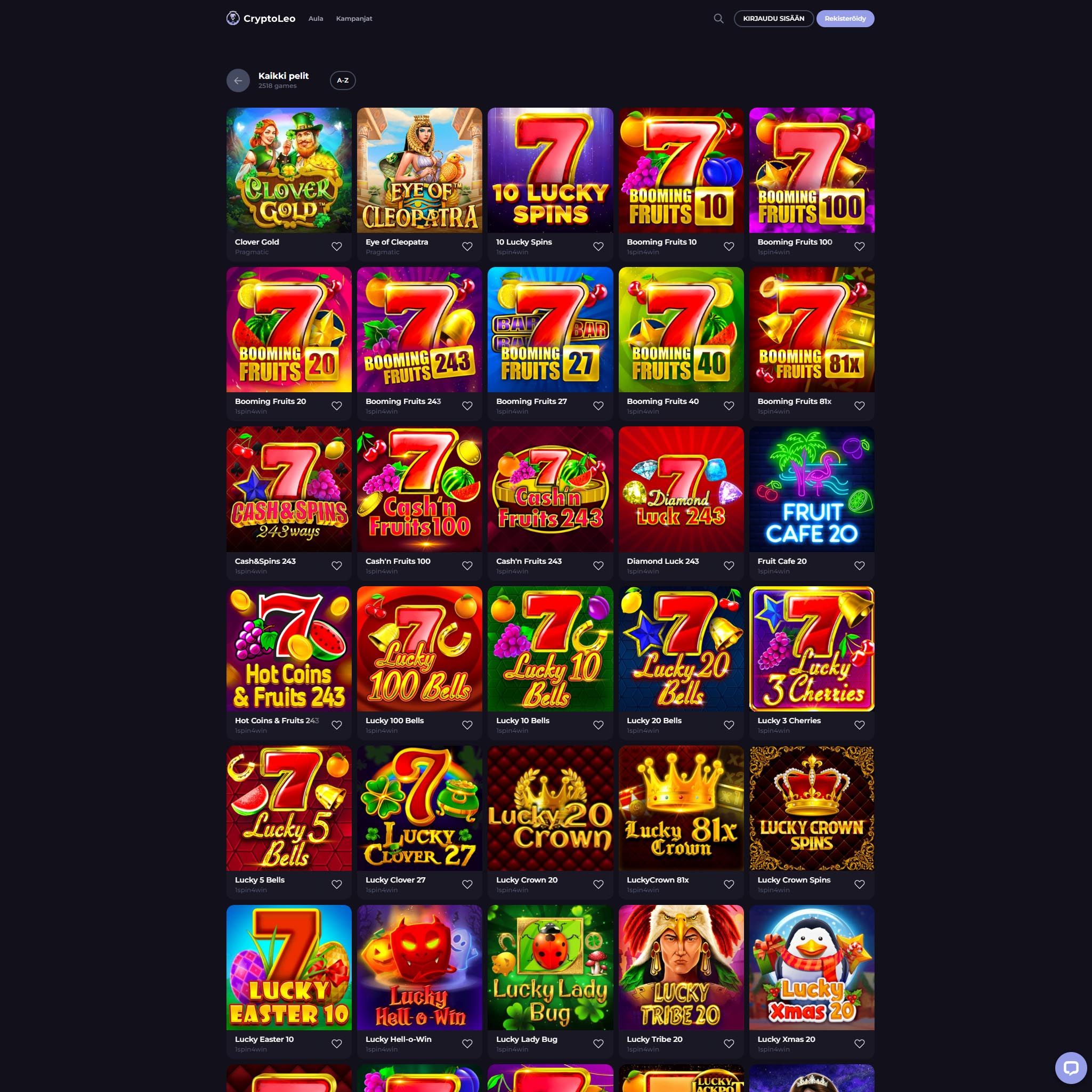 Pelaa netticasino Crypto Leo Casino voittaaksesi oikeaa rahaa – oikean rahan online casino! Vertaa kaikki nettikasinot ja löydä parhaat casinot Suomessa.