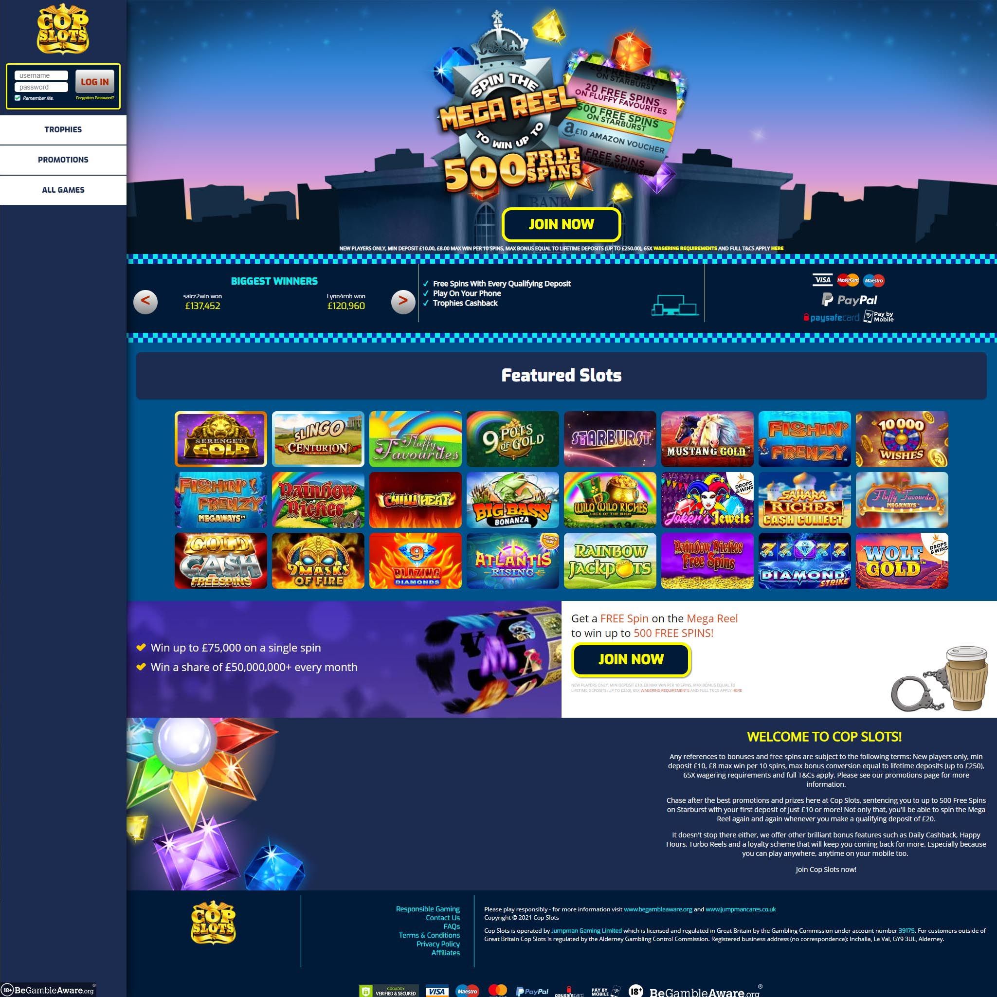 Cop Slots Casino review by Mr. Gamble