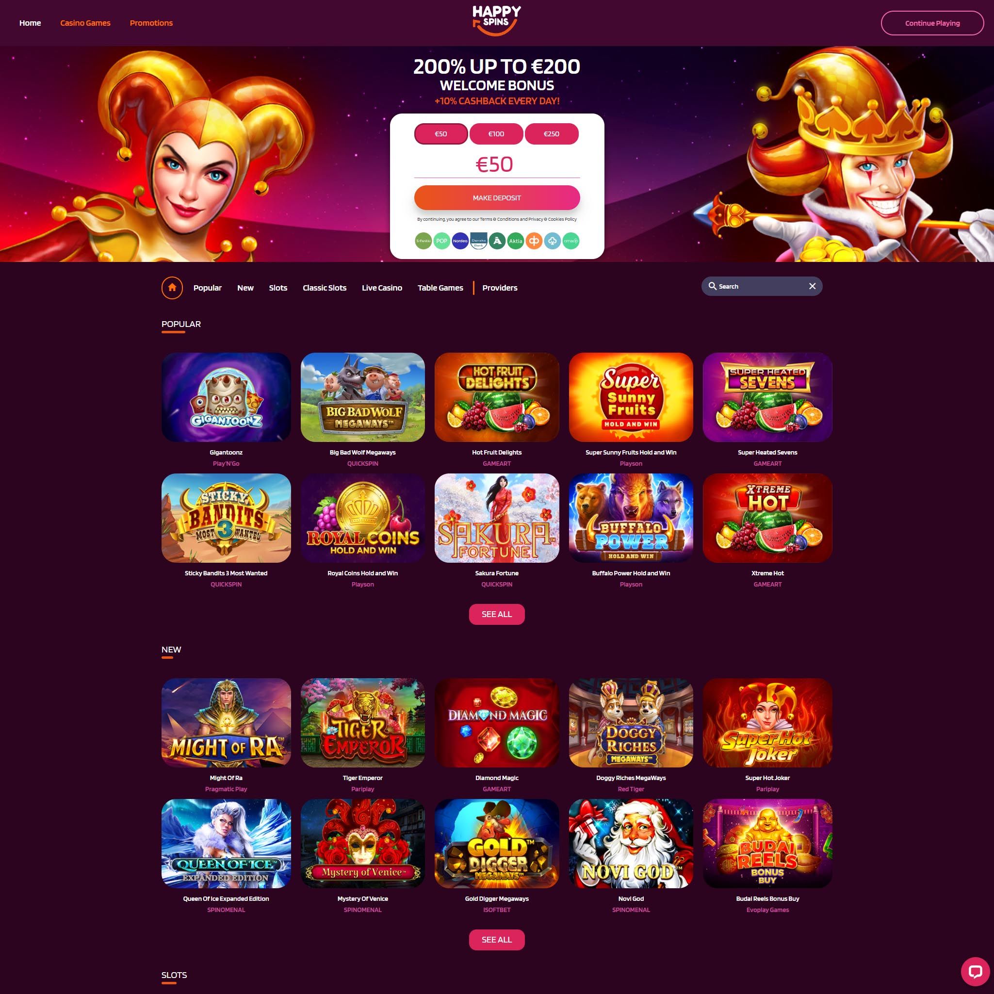 HappySpins Casino review