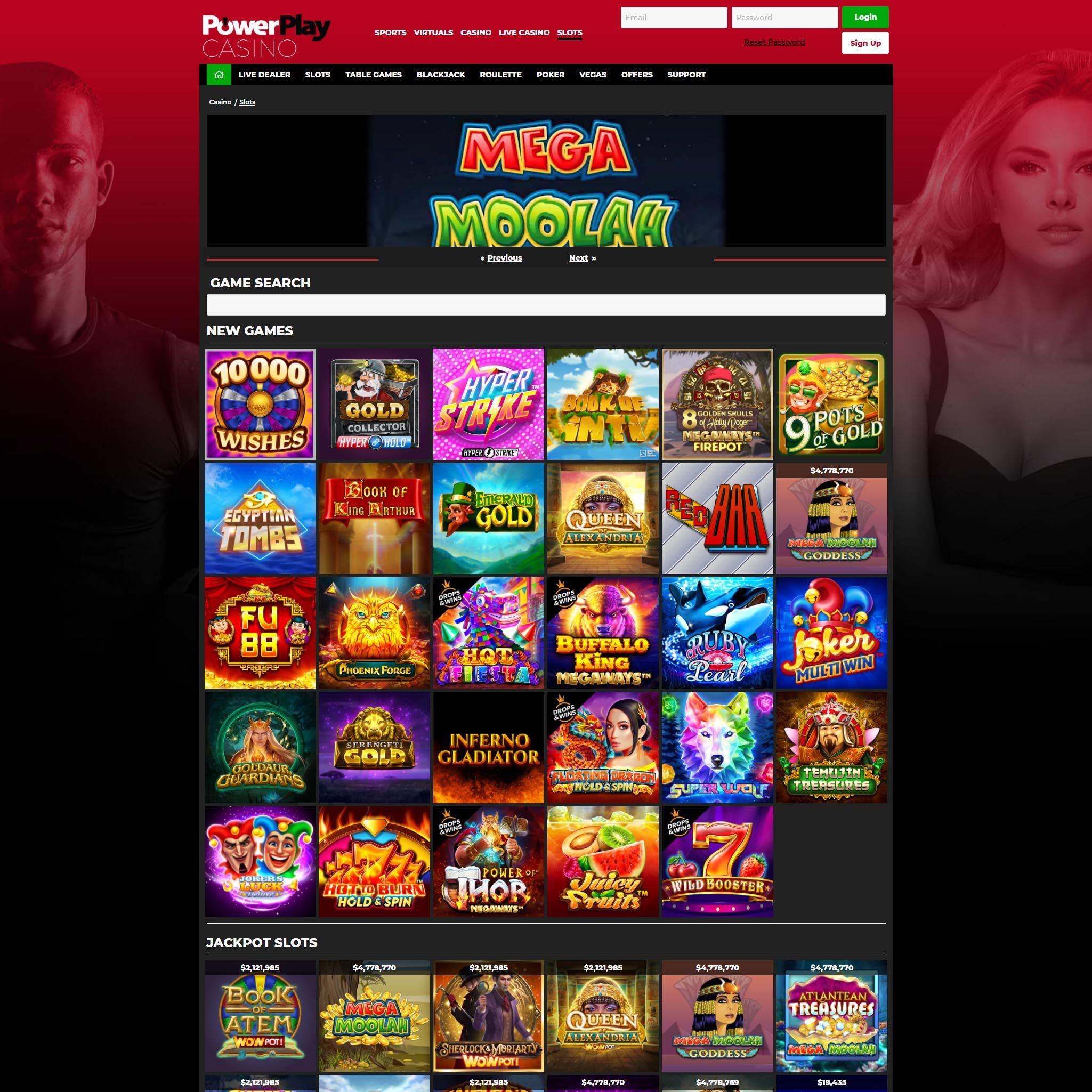 Find Powerplay Casino game catalog