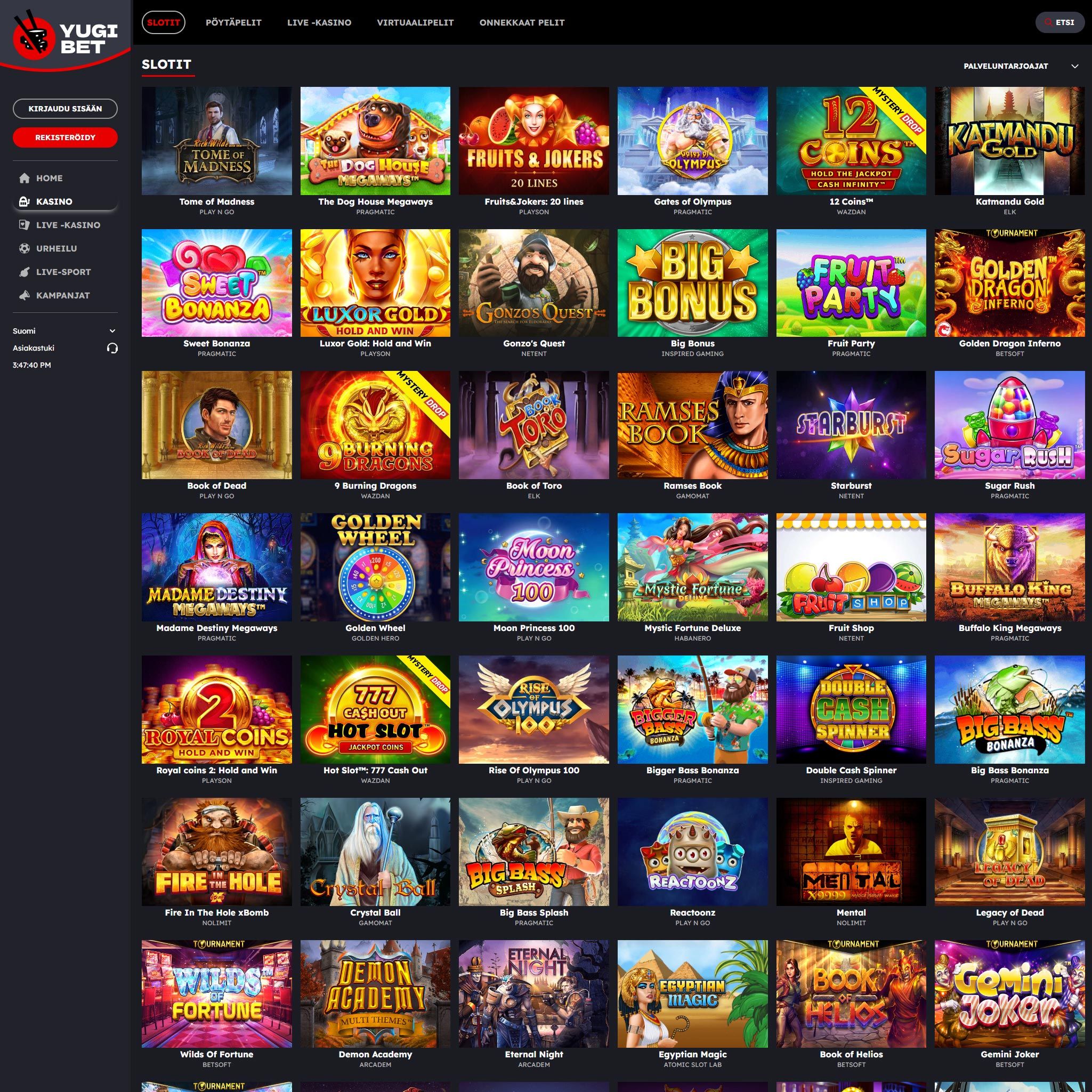 Pelaa netticasino Yugibet voittaaksesi oikeaa rahaa – oikean rahan online casino! Vertaa kaikki nettikasinot ja löydä parhaat casinot Suomessa.