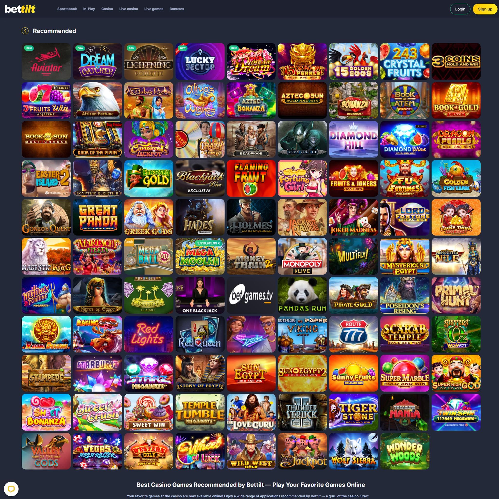 Bettilt full games catalogue