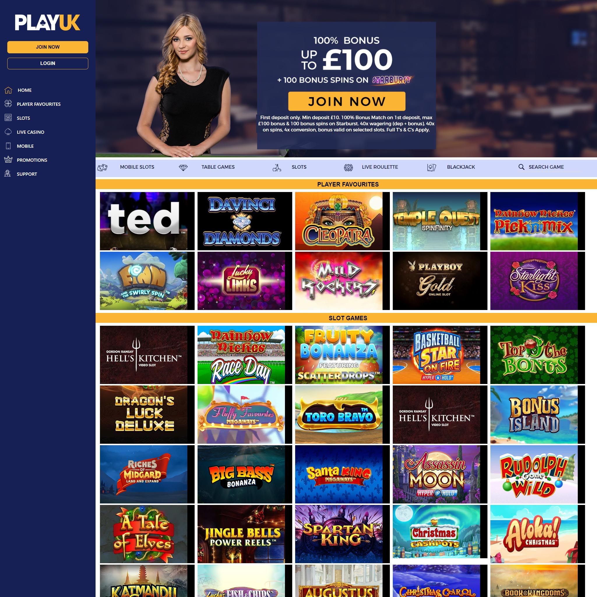 PlayUK Casino review by Mr. Gamble