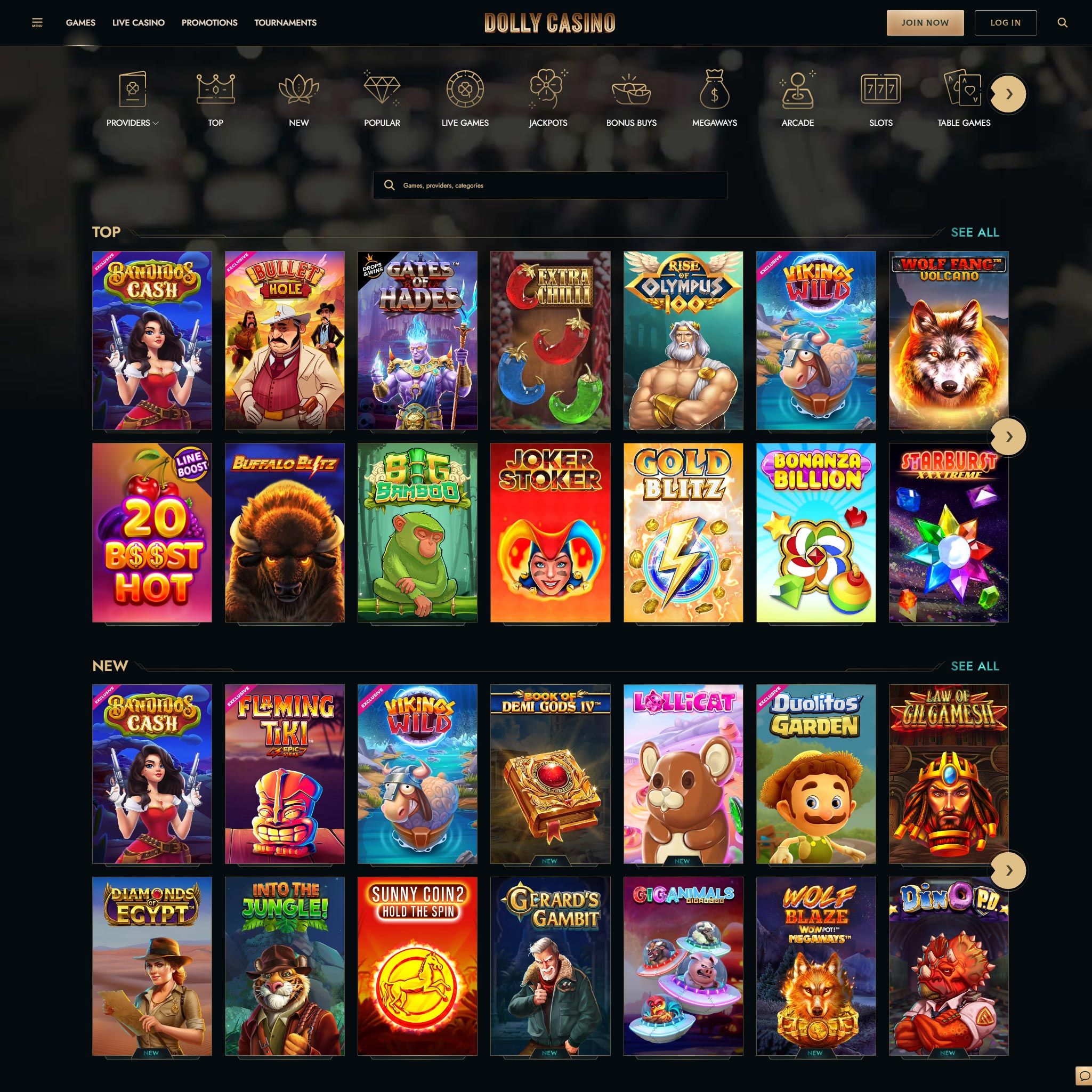 Dolly Casino full games catalogue