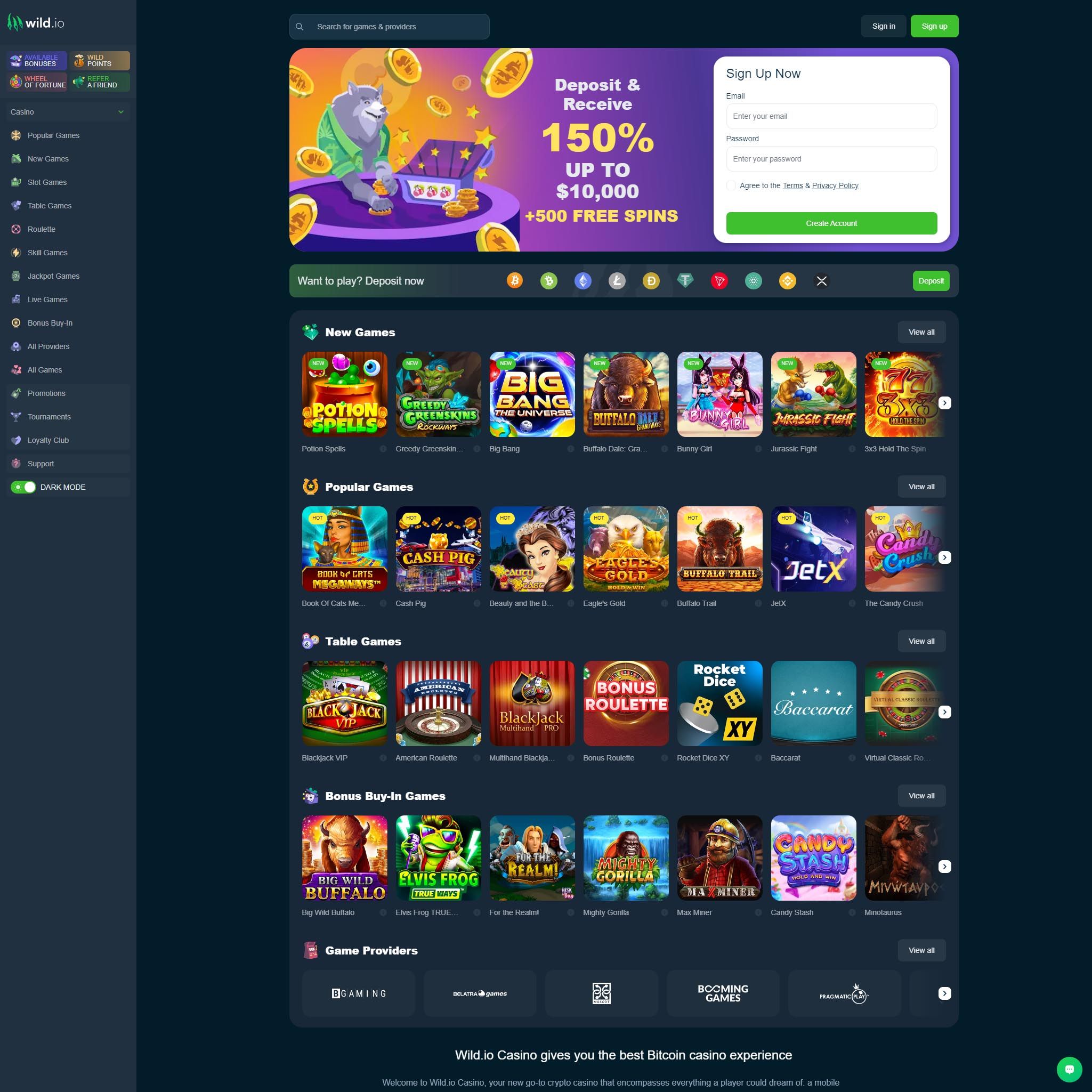 Wild.io Casino CA review by Mr. Gamble