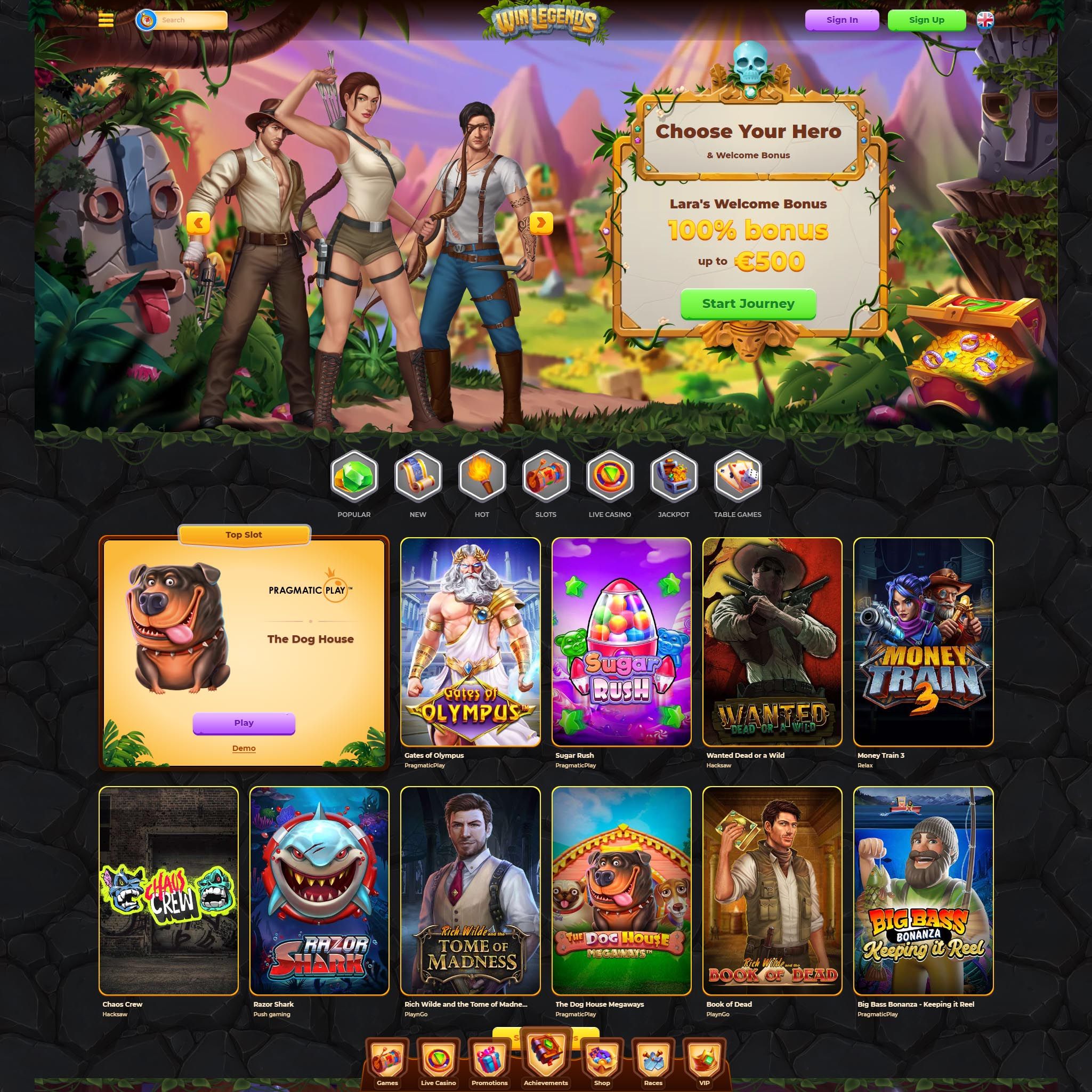 WinLegends Casino review