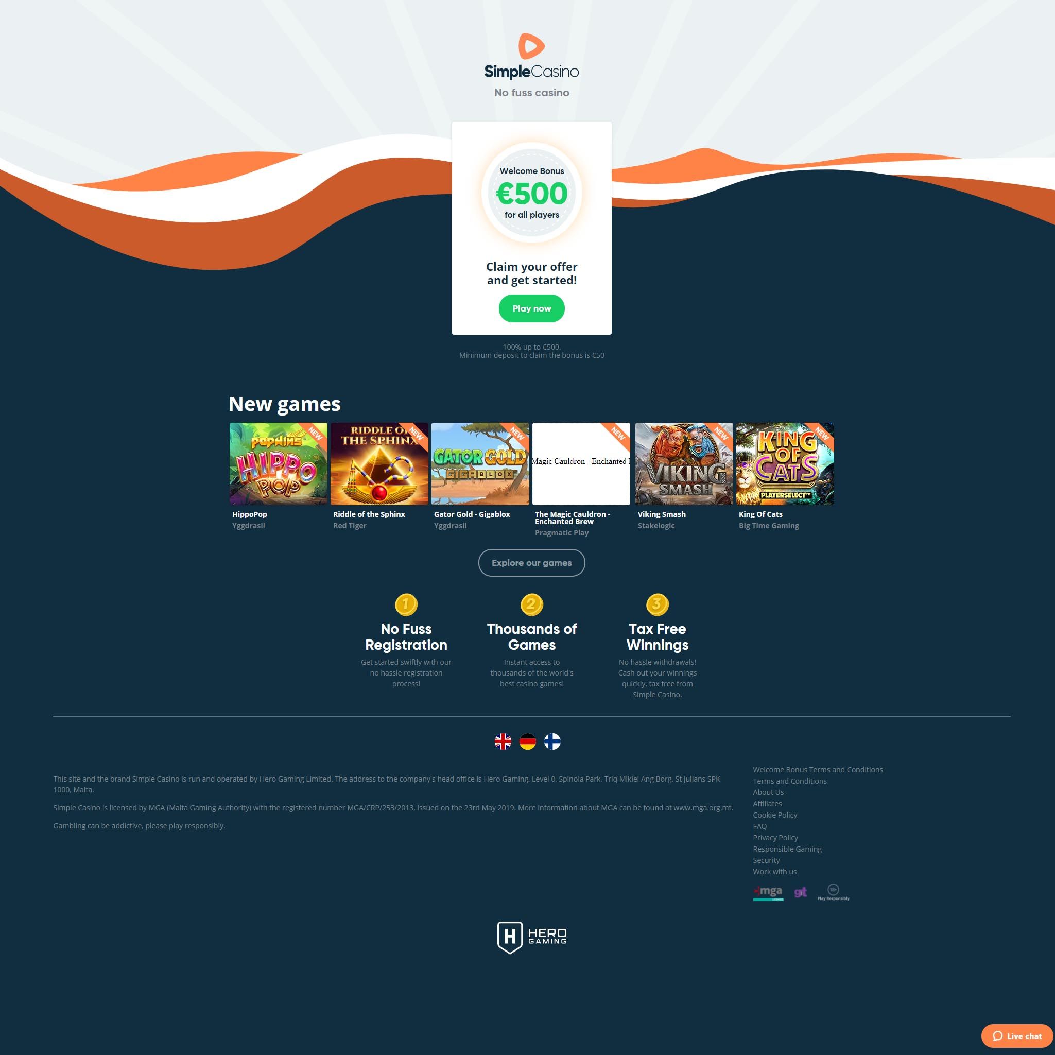 Simple Casino review by Mr. Gamble