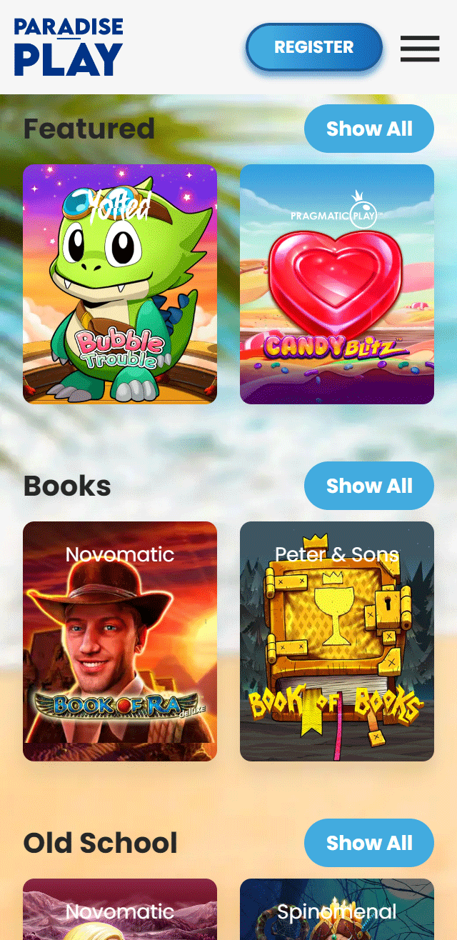 ParadisePlay Casino mobiele interface