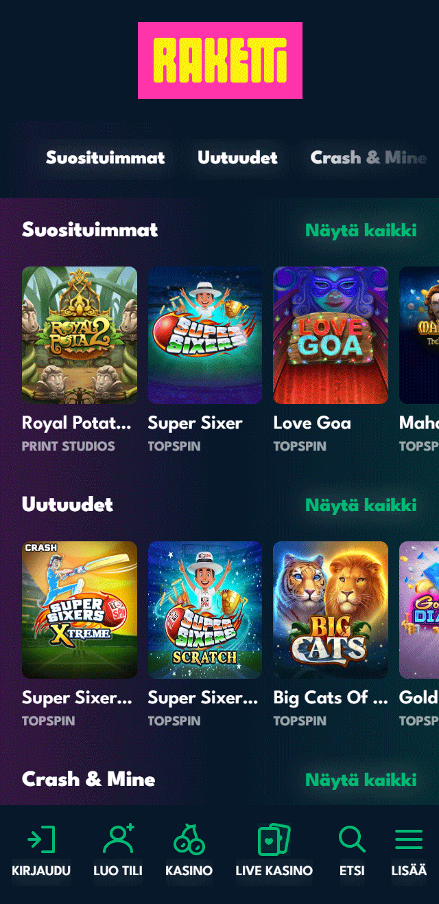 Raketti Casino arvostelu listaa kaikki bonukset saatavilla sinulle tänään