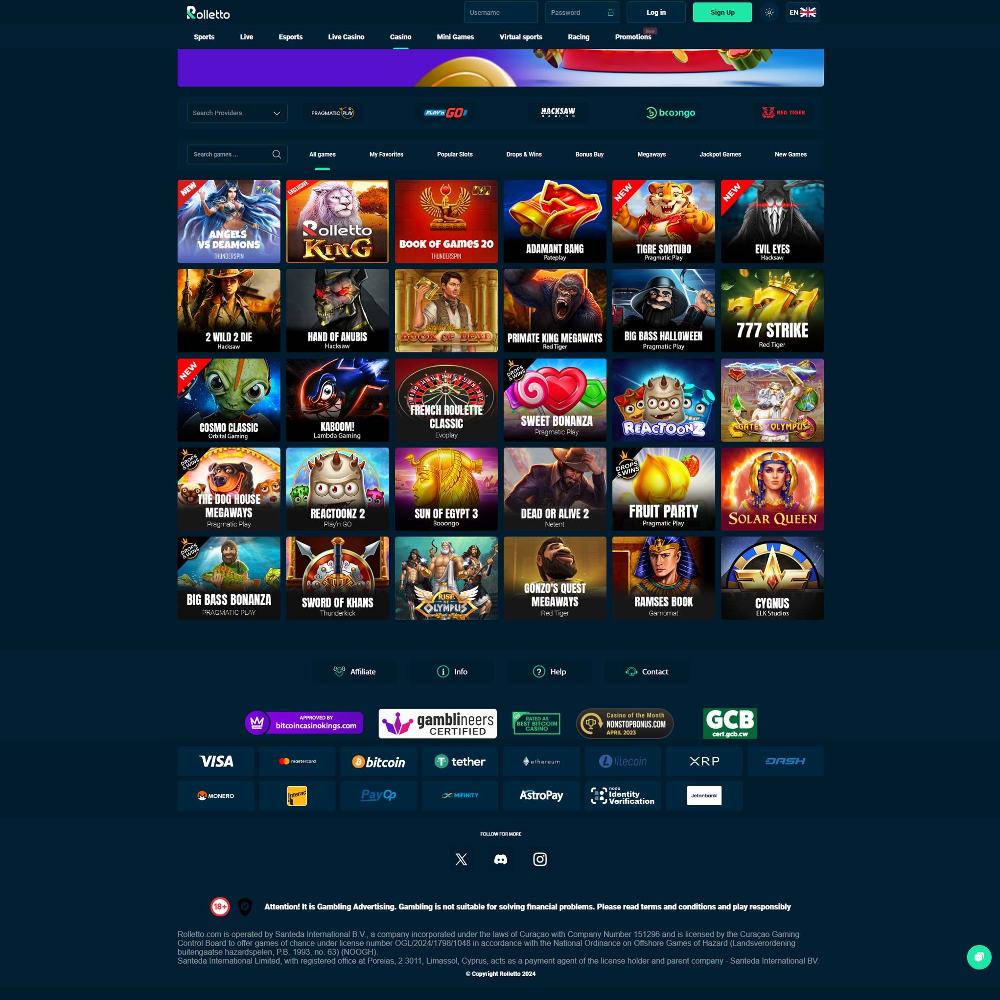 Rolletto Casino review by Mr. Gamble