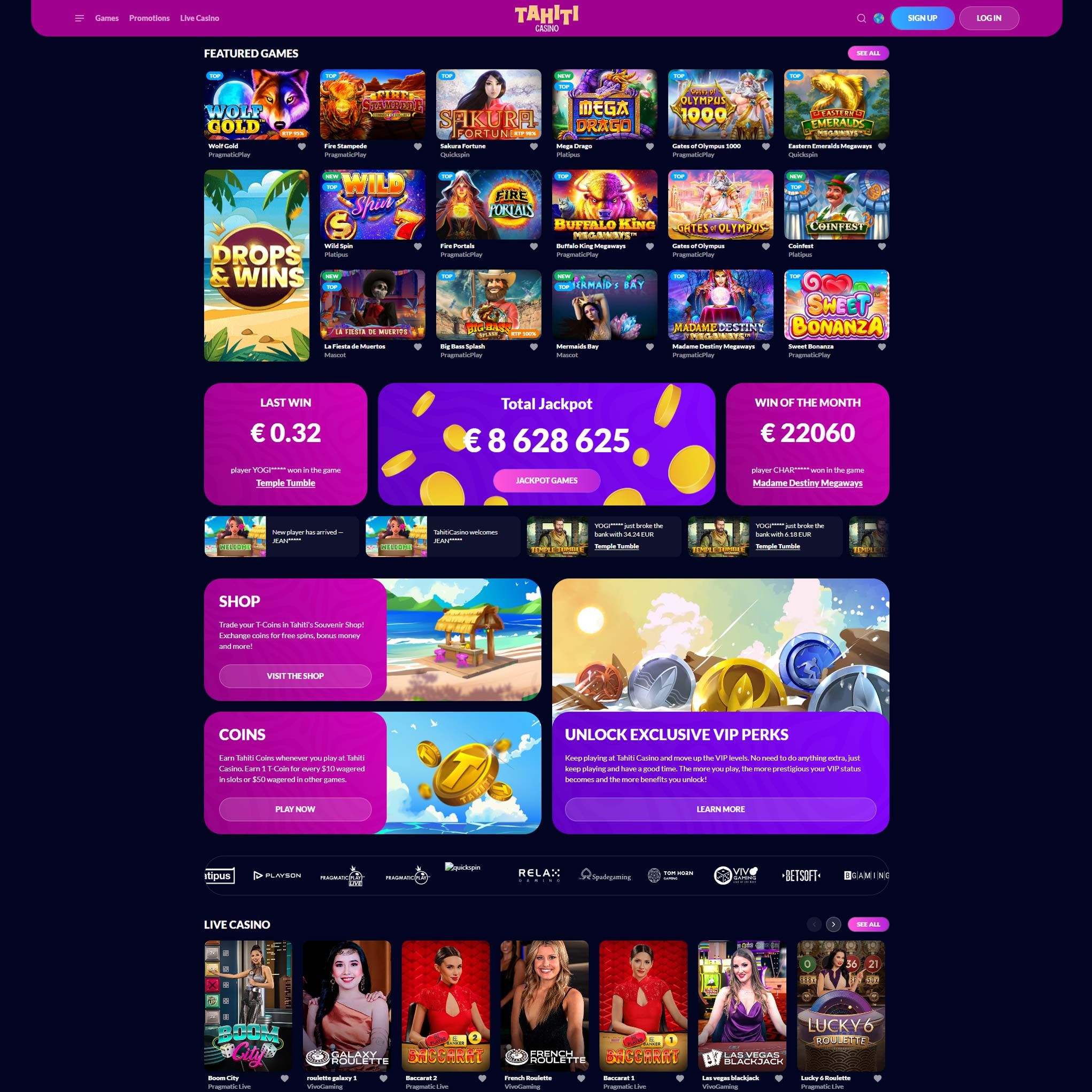 Tahiti Casino review by Mr. Gamble