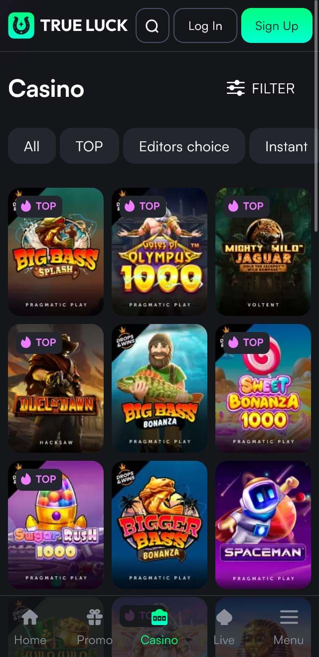 TrueLuck Casino review lists all the bonuses available for you today