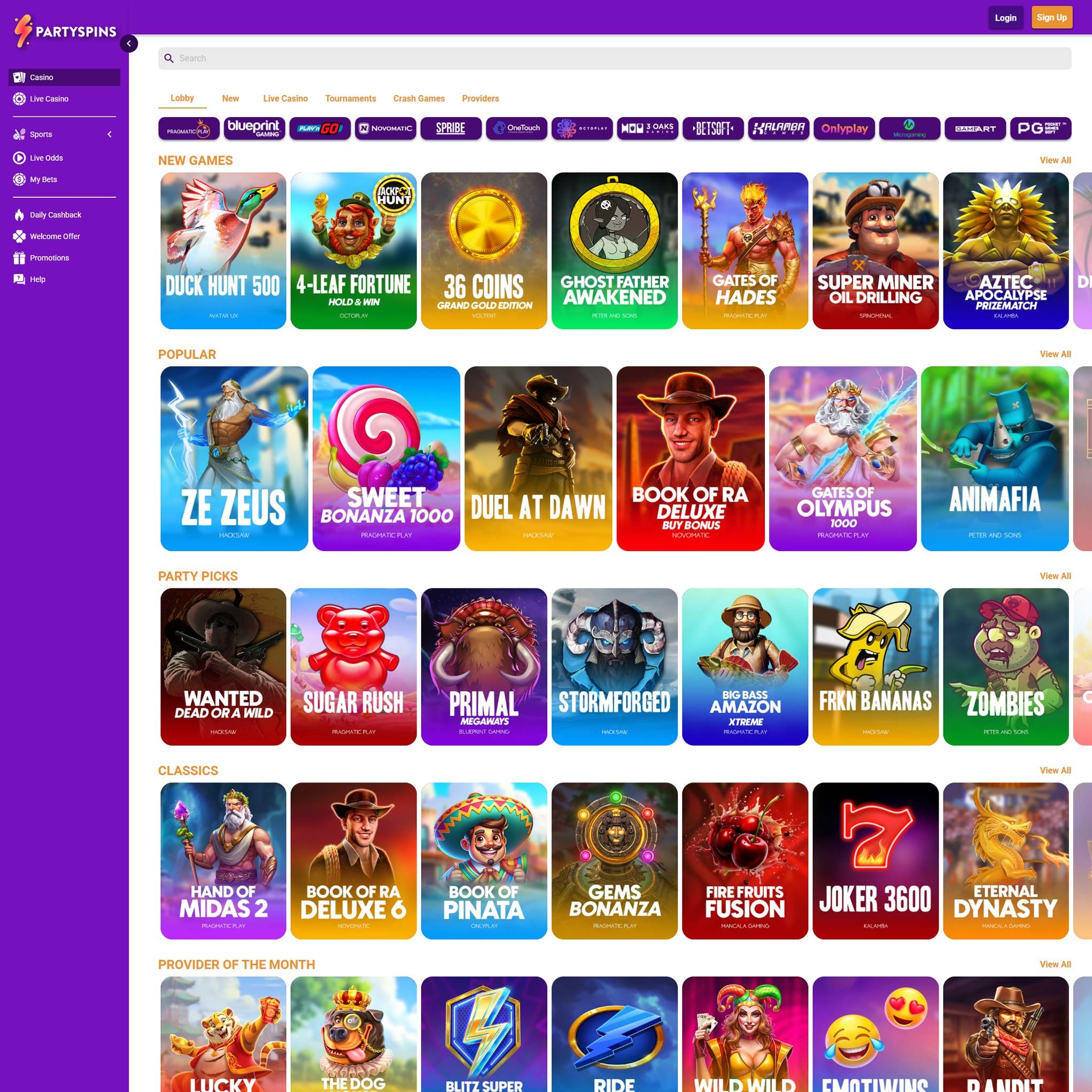 Partyspins Casino review by Mr. Gamble