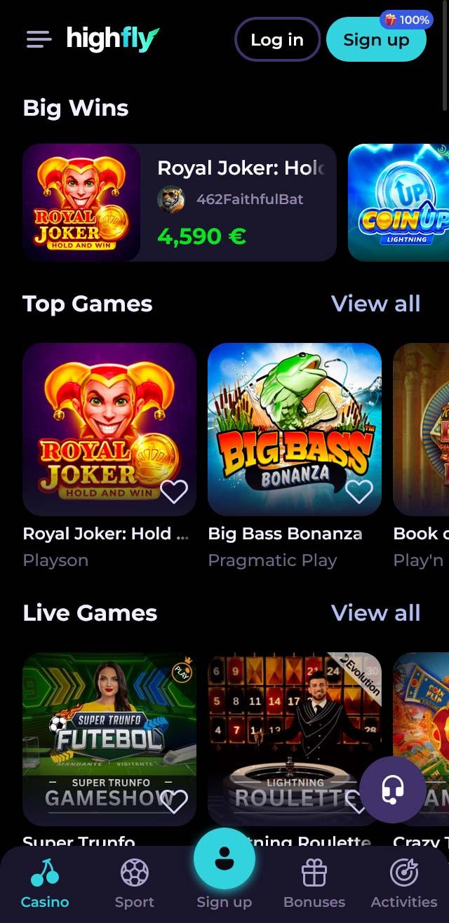 Highflybet Casino review lists all the bonuses available for you today