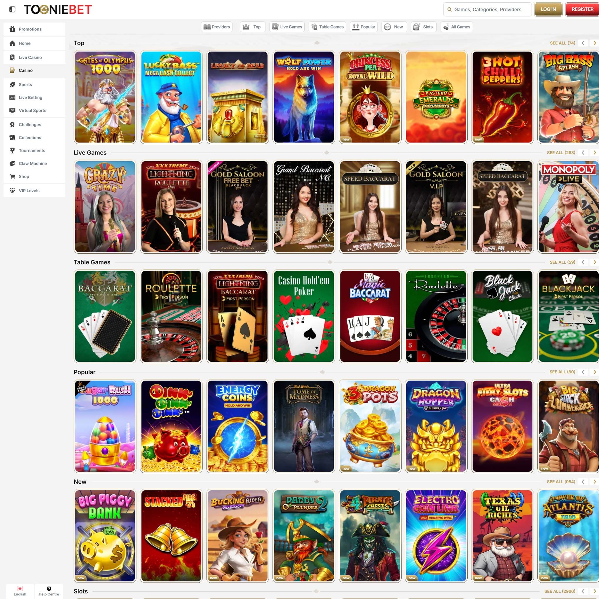 Tooniebet Casino CA review by Mr. Gamble