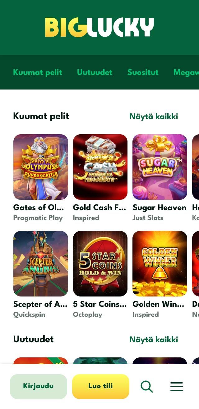 Big Lucky Casino arvostelu listaa kaikki bonukset saatavilla sinulle tänään