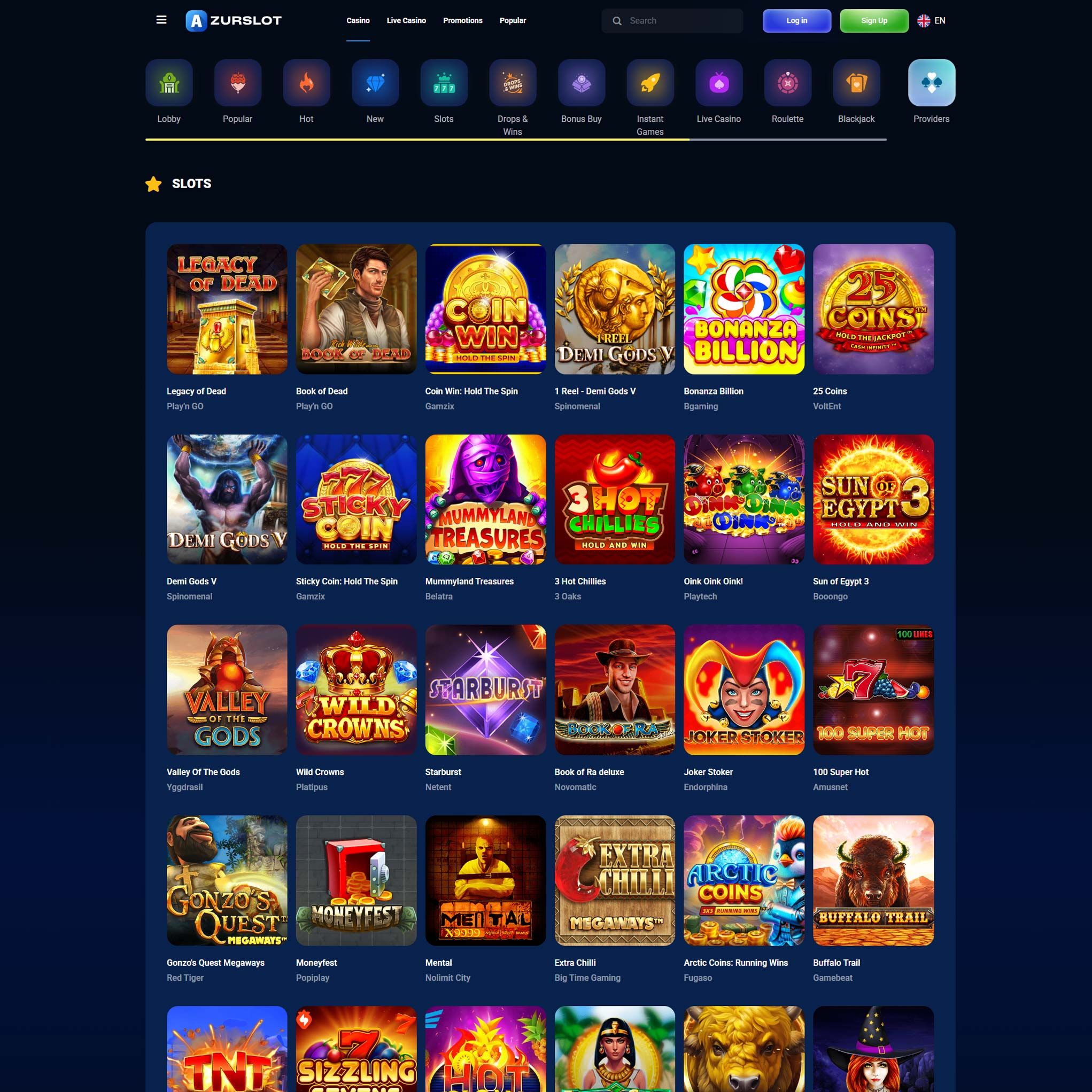 Azur Slot Casino review by Mr. Gamble