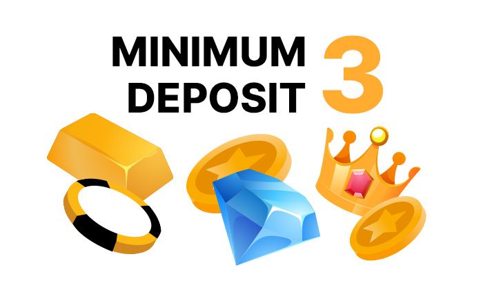 Best 3 minimum deposit casinos online