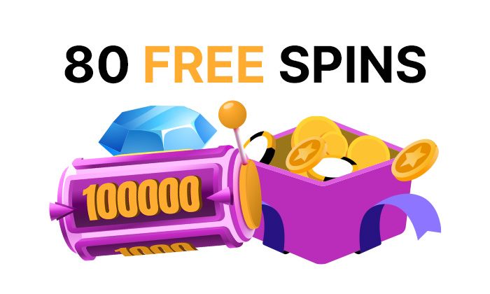 Up to 80 free spins casino bonus