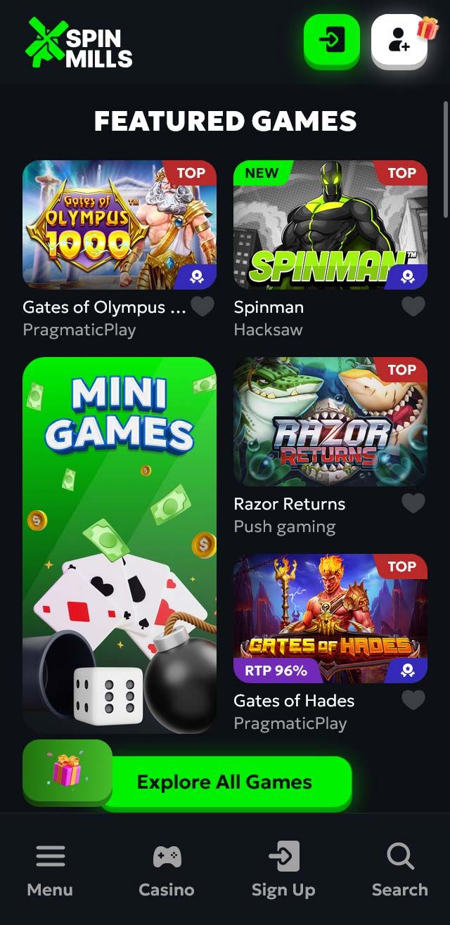 SpinMills Casino review lists all the bonuses available for you today