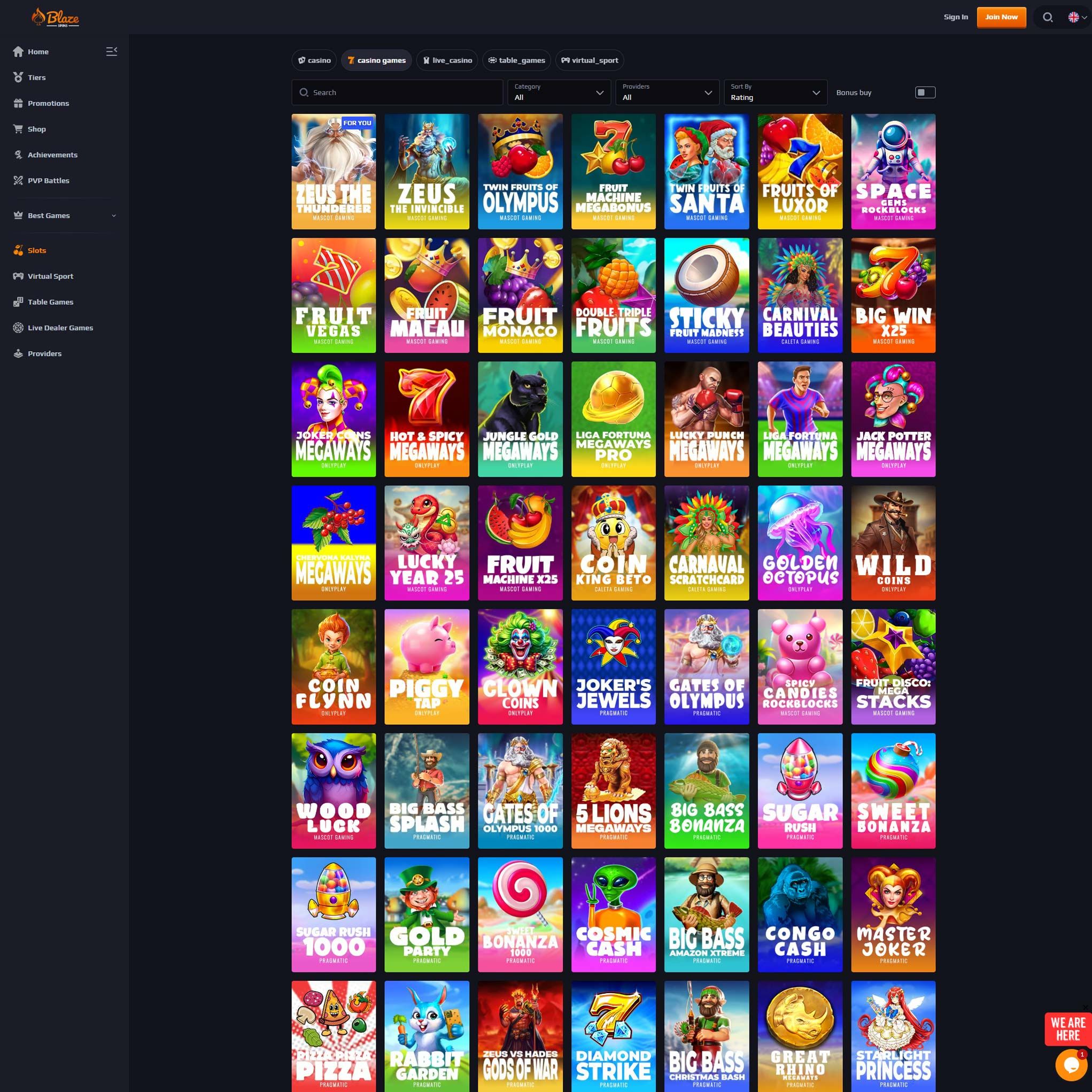 BlazeSpins Casino review