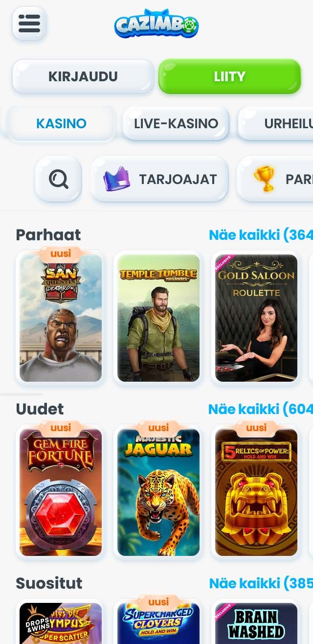 Cazimbo arvostelu listaa kaikki bonukset saatavilla sinulle tänään