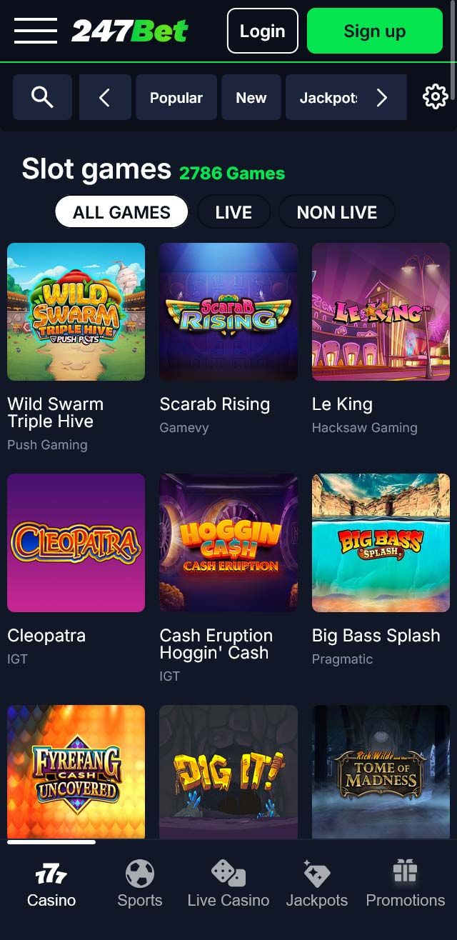 247bet Casino review lists all the bonuses available for you today