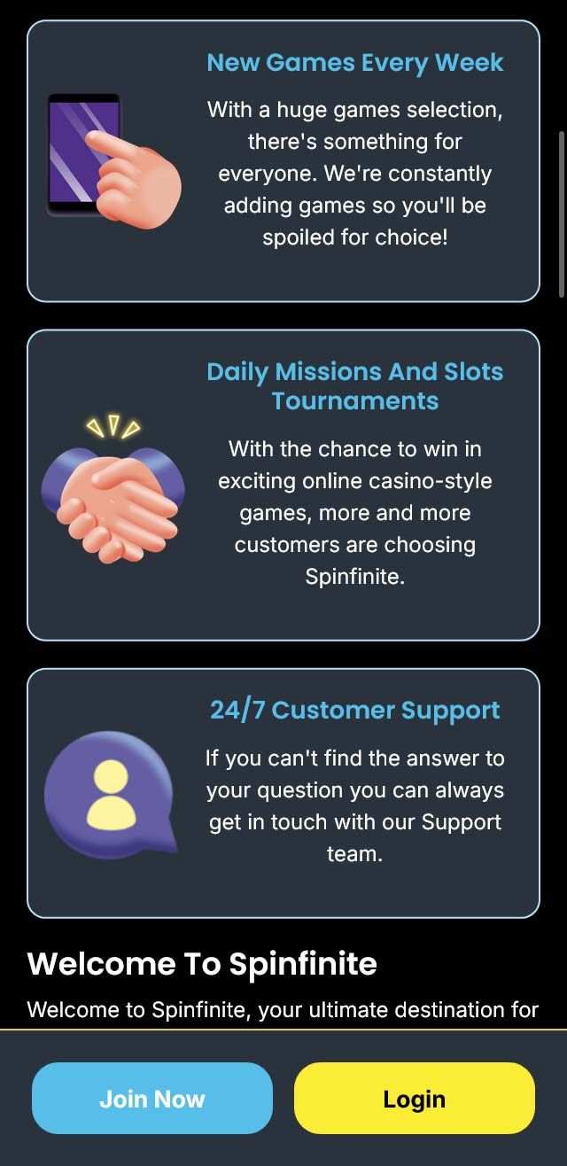 Spinfinite Casino review lists all the bonuses available for you today