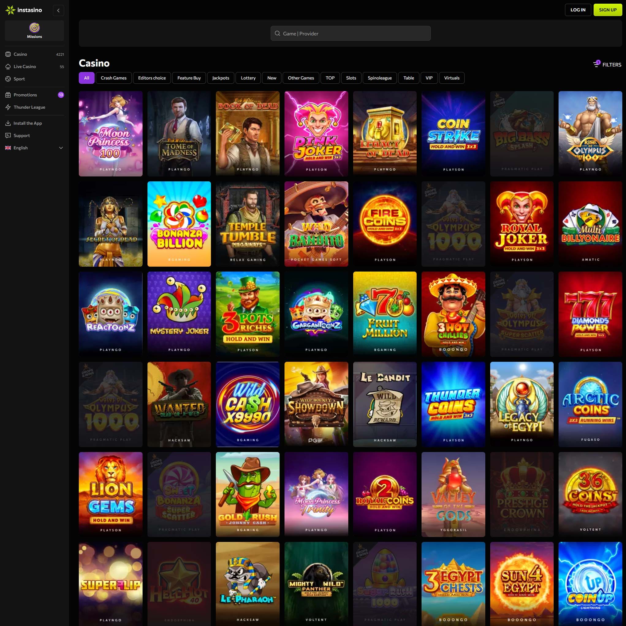 Instasino Casino review by Mr. Gamble