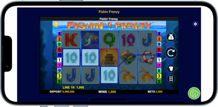 Landing a win on Blueprint Gaming's Fishin' Frenzy slot on mobile