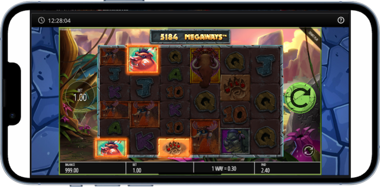 Landing a winning combination while playing Blueprint Gaming's slot, Primal Megaways