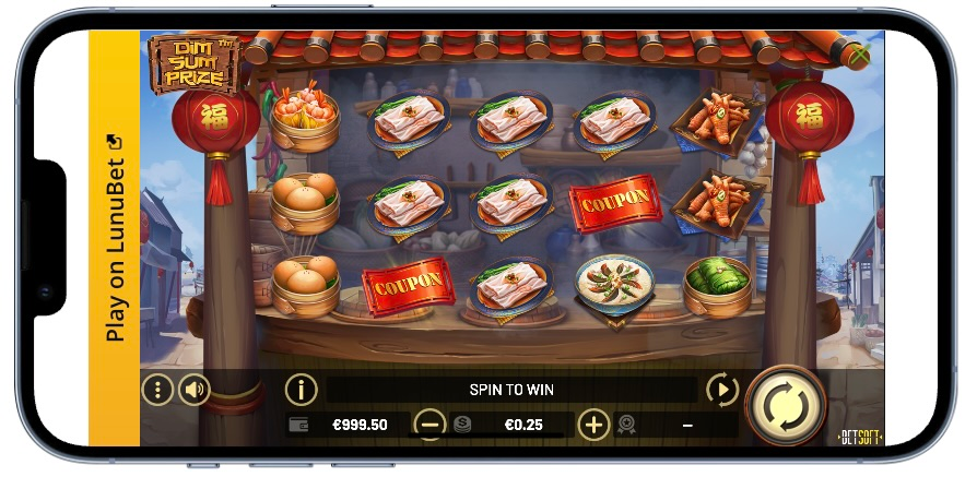 Gameplay in Betsoft's Dim Sum Prize slot