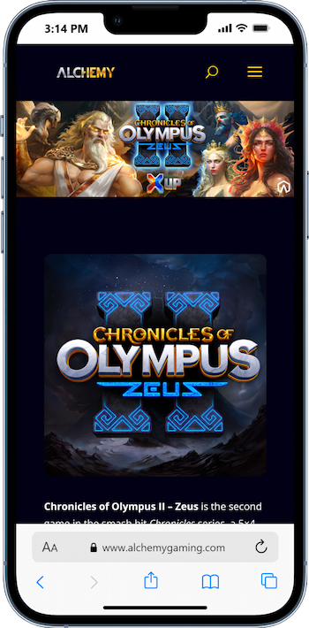 Chronicles of Olympus II Zeus by Alchemy Gaming