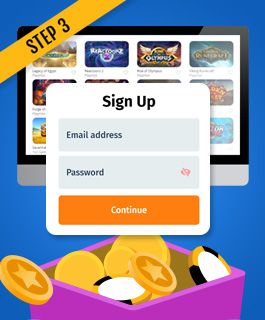 Register a new casino account to unlock free spins