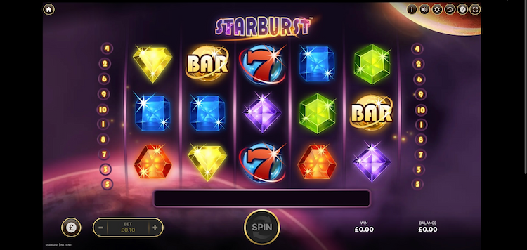 Playing NetEnt's Starburst slot online