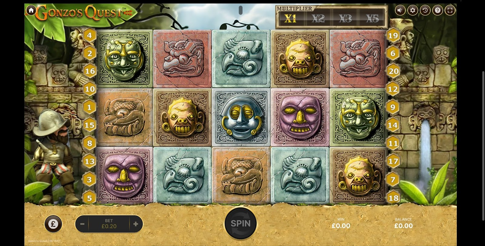 Gonzo's Quest by NetEnt games