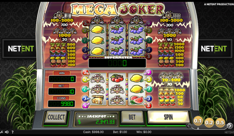 Mega Joker is a well known game from NetEnt slots