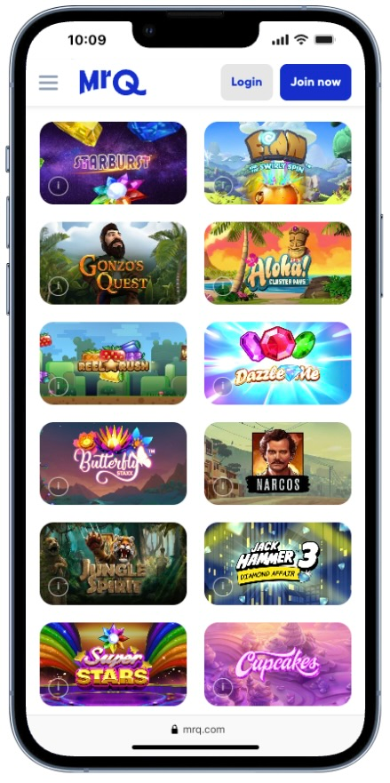 The portfolio of NetEnt slots on mobile
