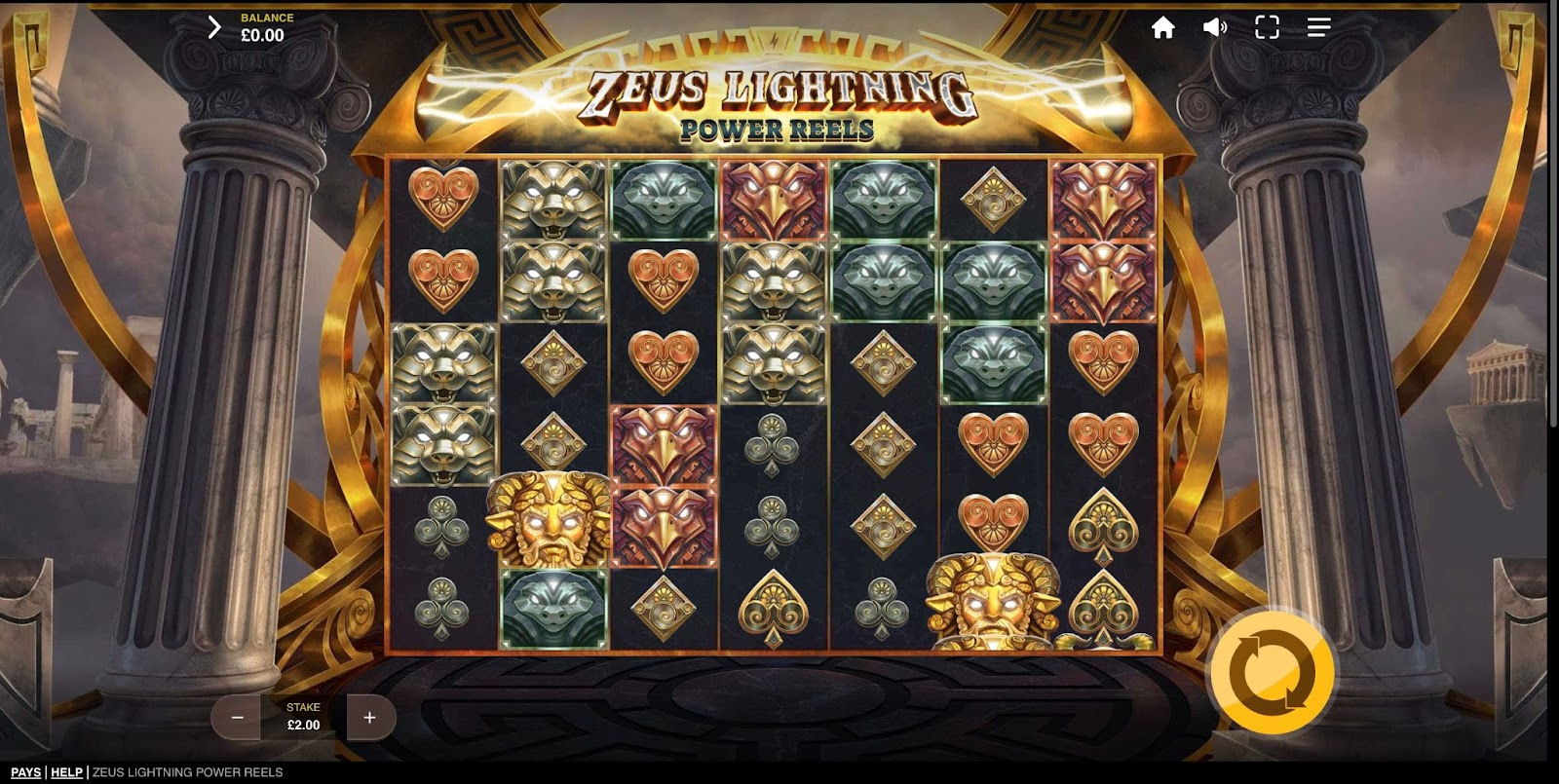 Zeus Lightning Power Reels by Red Tiger gameplay