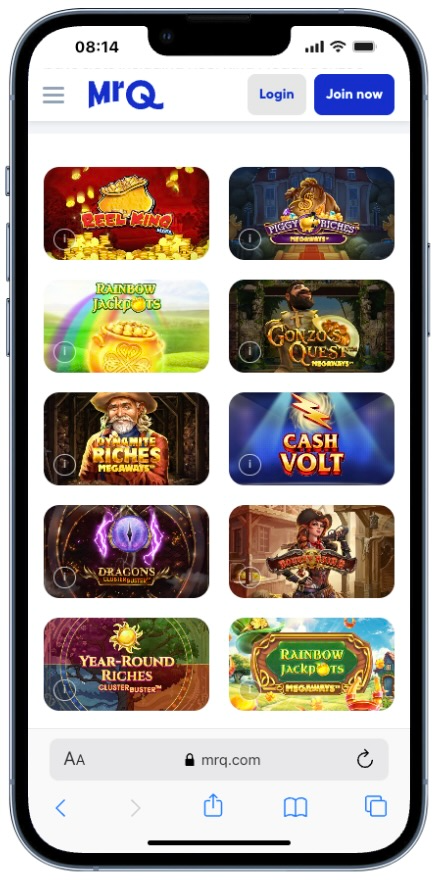 A selection of Red Tiger slots catalogue