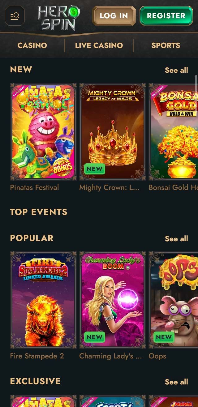 Herospin Casino review lists all the bonuses available for you today